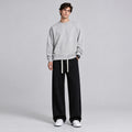 Pantalon décontracté pour homme : coupe ample, droite et large