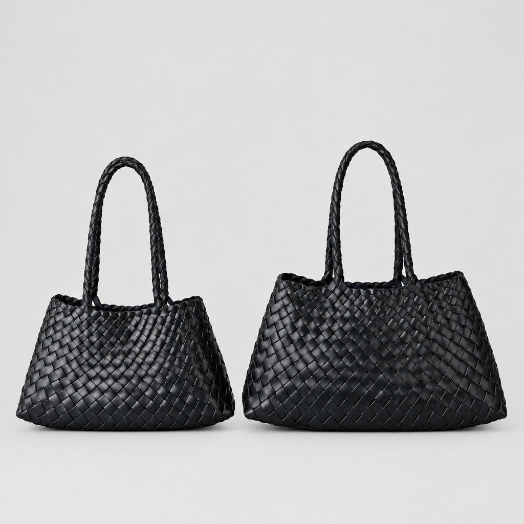 Sac tressé en cuir véritable