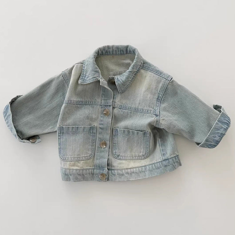 Veste en jean délavé