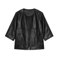 Veste courte en  simili cuir souple style urbain