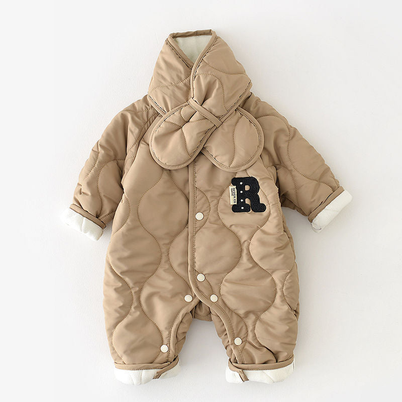Combinaison en coton pour bébé avec écharpe