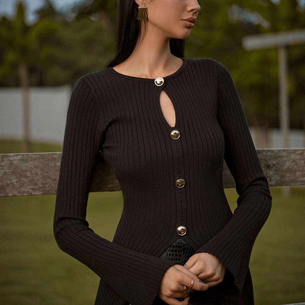Pull élégant en maille unie