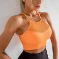 Soutien-gorge de sport pour femme, maintien moyen, dos croisé, sans armatures, bonnets amovibles, liberté de mouvement, dos nageur, soutien-gorge de yoga et de course à pied sans coutures
