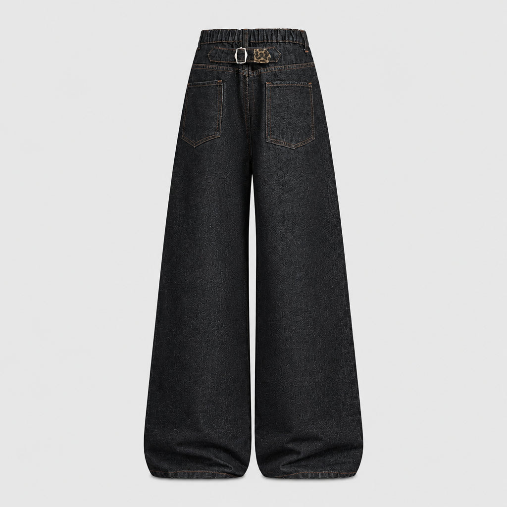 Jean droit et ample en denim brut vintage