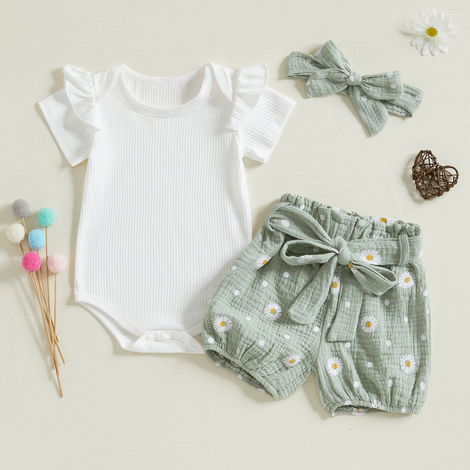 Ensemble Body + short à imprimé floral