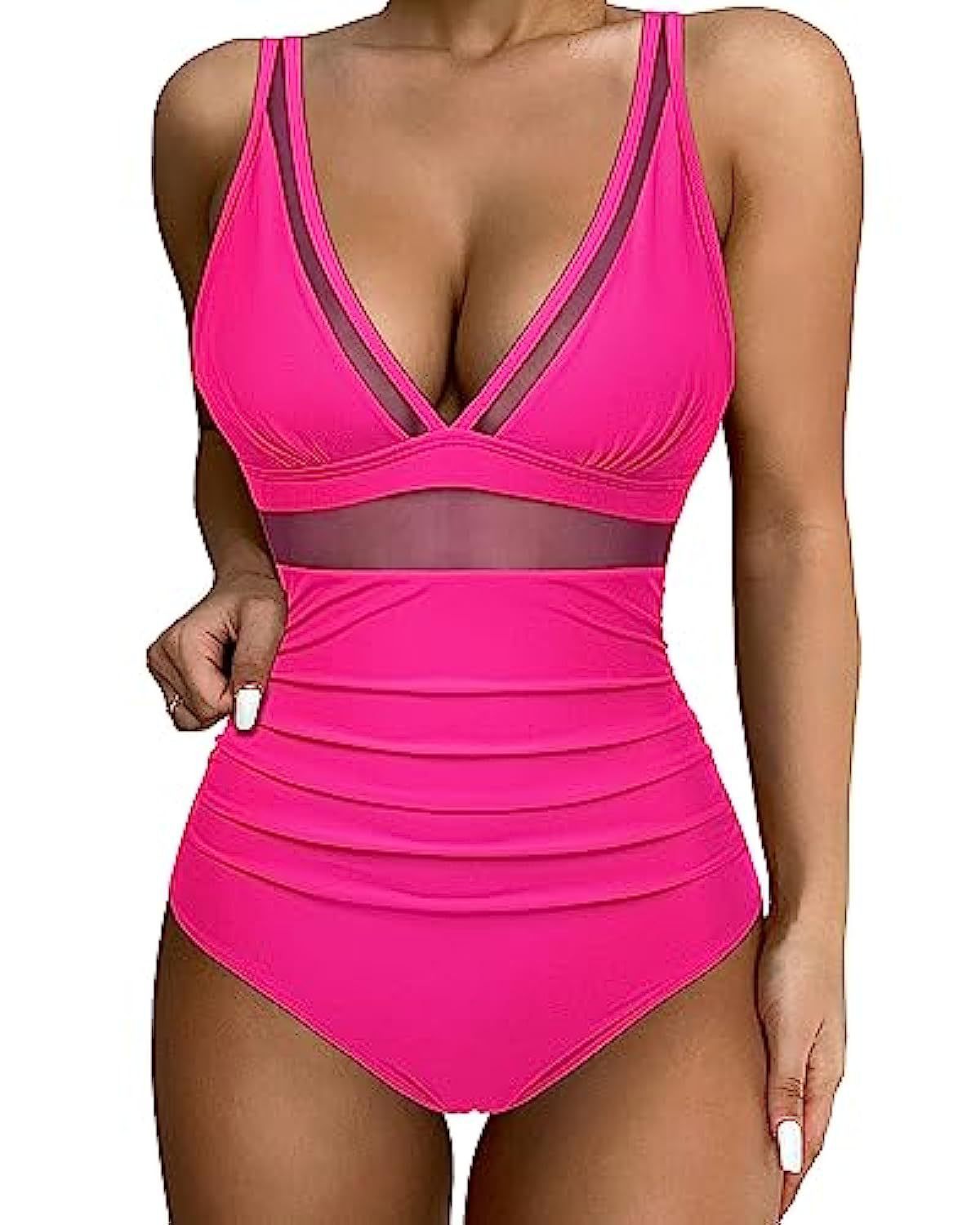 Maillot de bain une pièce taille haute , moulant et sexy, décolleté ajouré