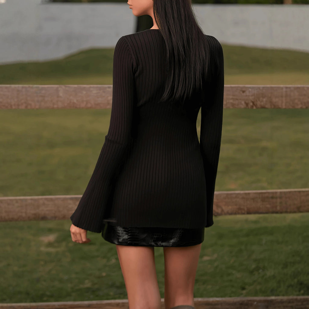 Pull élégant en maille unie