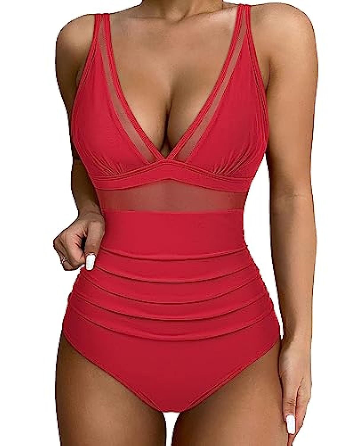 Maillot de bain une pièce taille haute , moulant et sexy, décolleté ajouré