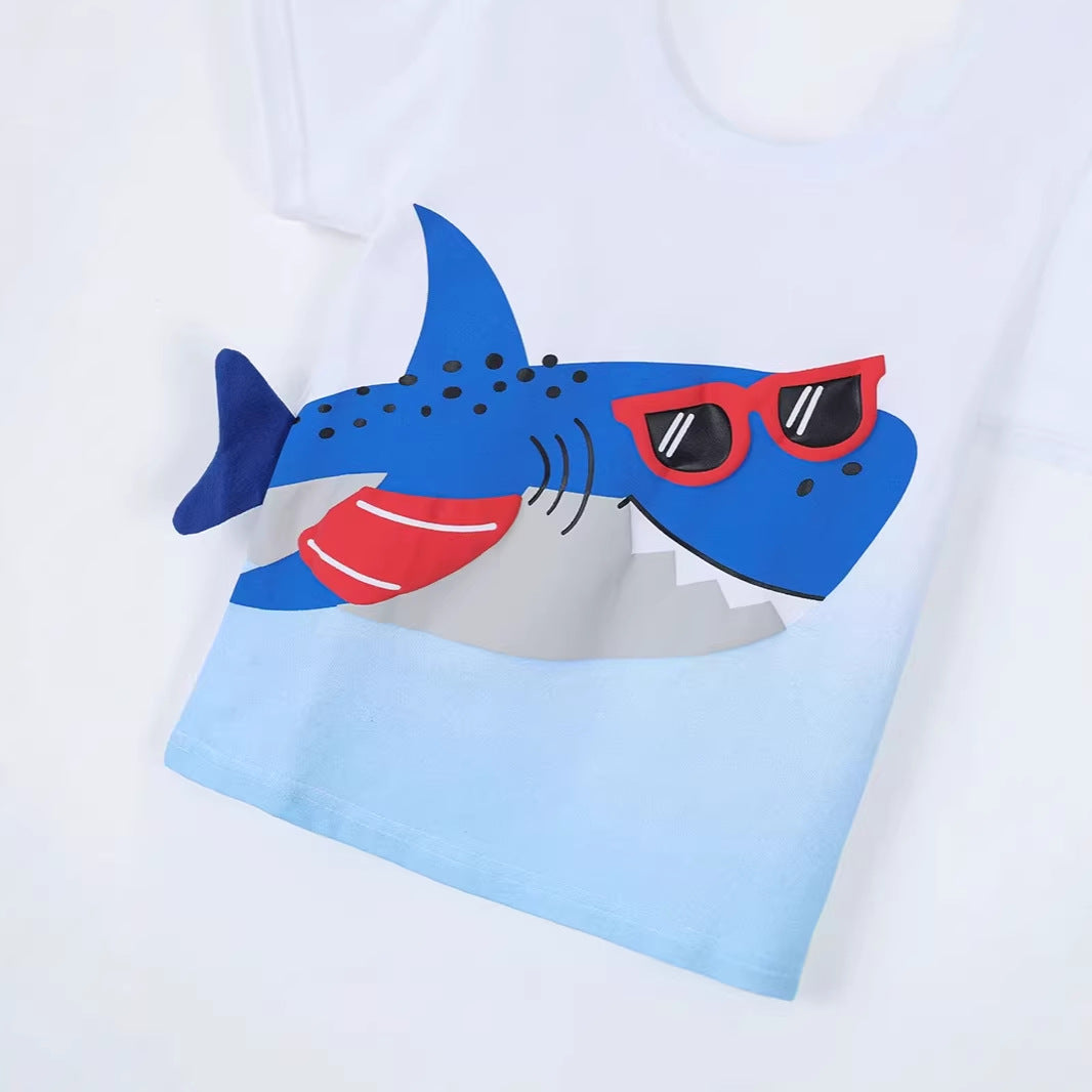 T-shirt enfant à col rond et manches courtes