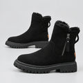 Bottes d'hiver , chaudes et épaisses, avec doublure en velours et fourrure intégrée à la tige.