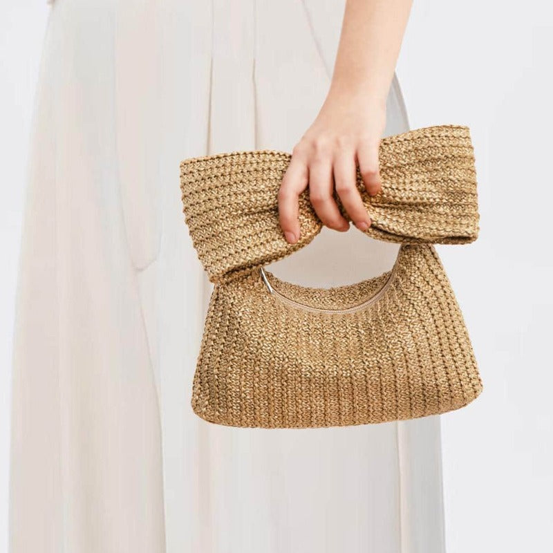 Sac à main tissé à nœud