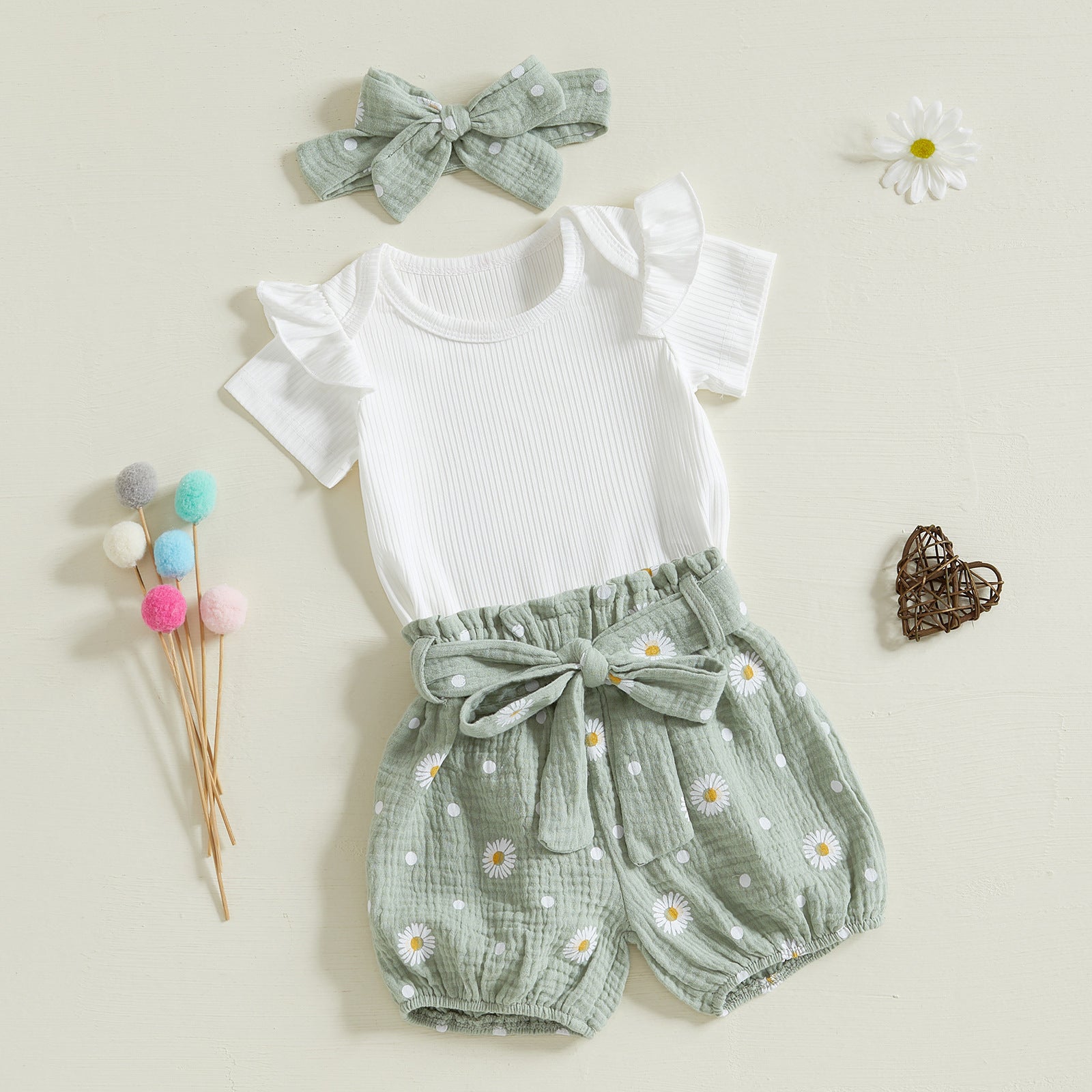 Ensemble Body + short à imprimé floral