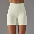 Short de yoga/sport/course à pied pour femme, taille haute, gainant, effet ventre plat et fessier, en jacquard à pois uni sans coutures