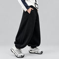 Pantalon décontracté, coupe ample, avec taille élastique et cordon de serrage