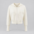 Gilet zippé à capuche en maille ,Coupe oversize, courte et épaisse