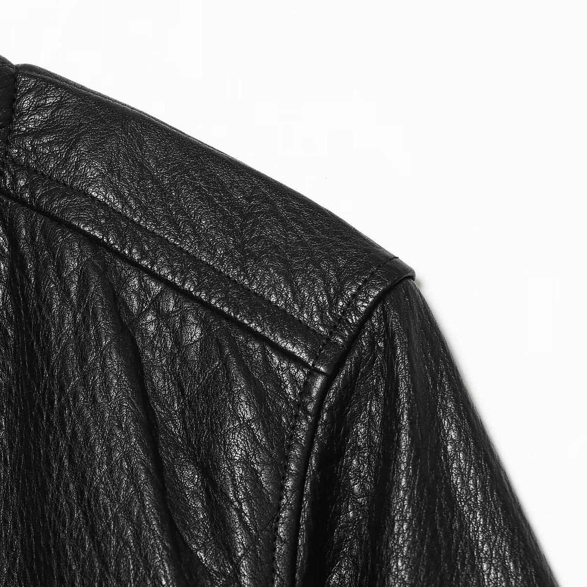 Veste courte en  simili cuir souple style urbain