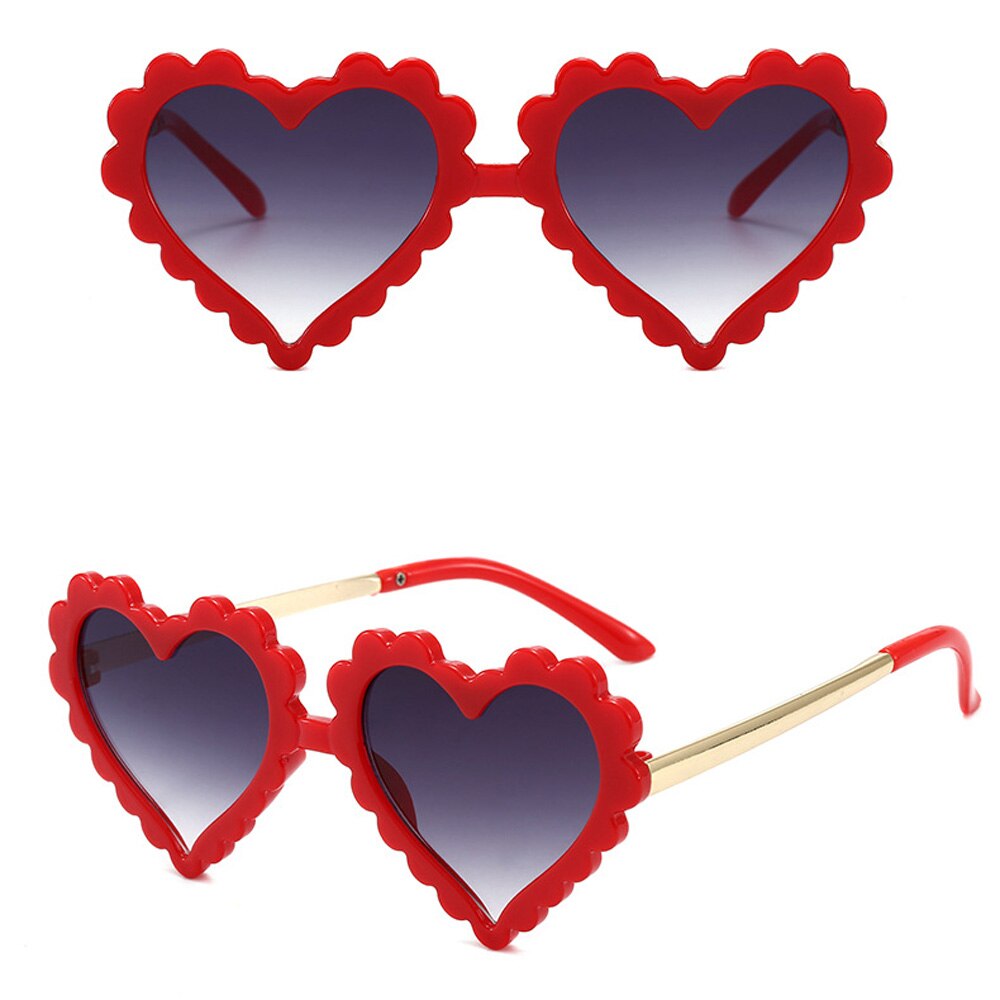 Lunettes de soleil  pour enfants avec des fleurs en forme de cœur et de fleur, protection UV400