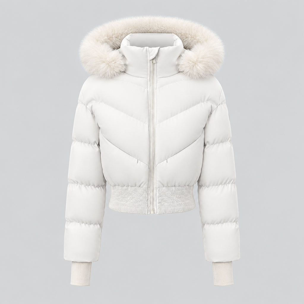 Veste courte à capuche amovible