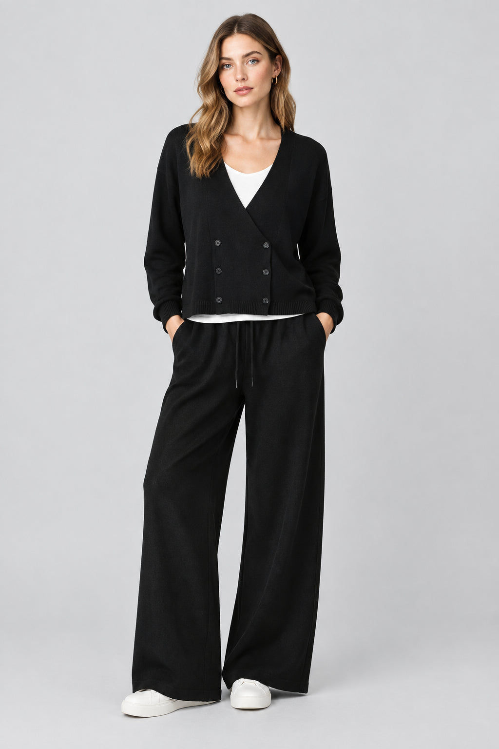 Ensemble : Gilet ample et Pantalon large
