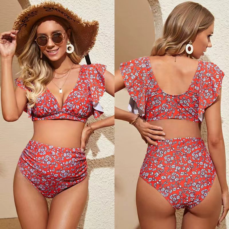 Ensemble de maillot de bain de grossesse deux pièces imprimé