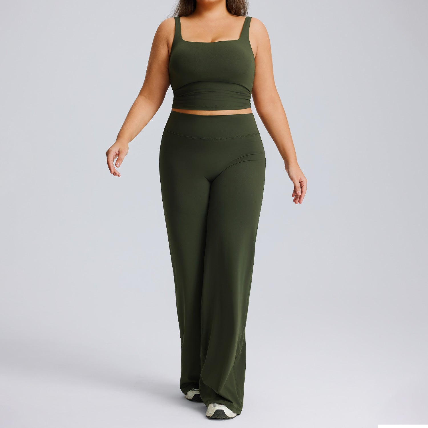 Ensemble de yoga grande taille pour femme, tenue de sport pour la course et le fitness en extérieur