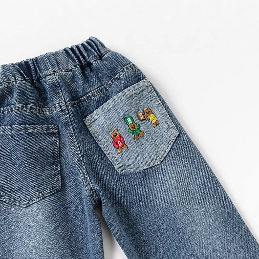 Jeans imprimés à motifs de dessins animés pour garçons