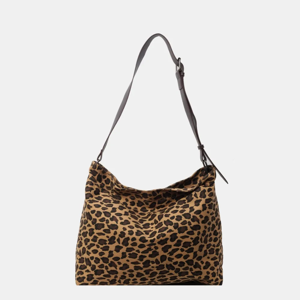Sac cabas léopard à bandoulière ajustable