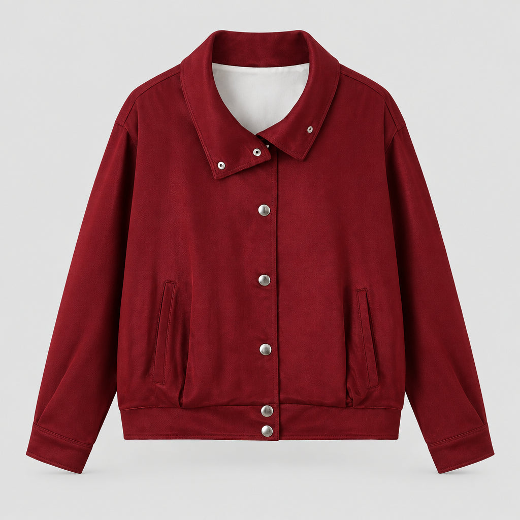 Ensemble  : veste de pilote à col montant boutonné et pantalon long