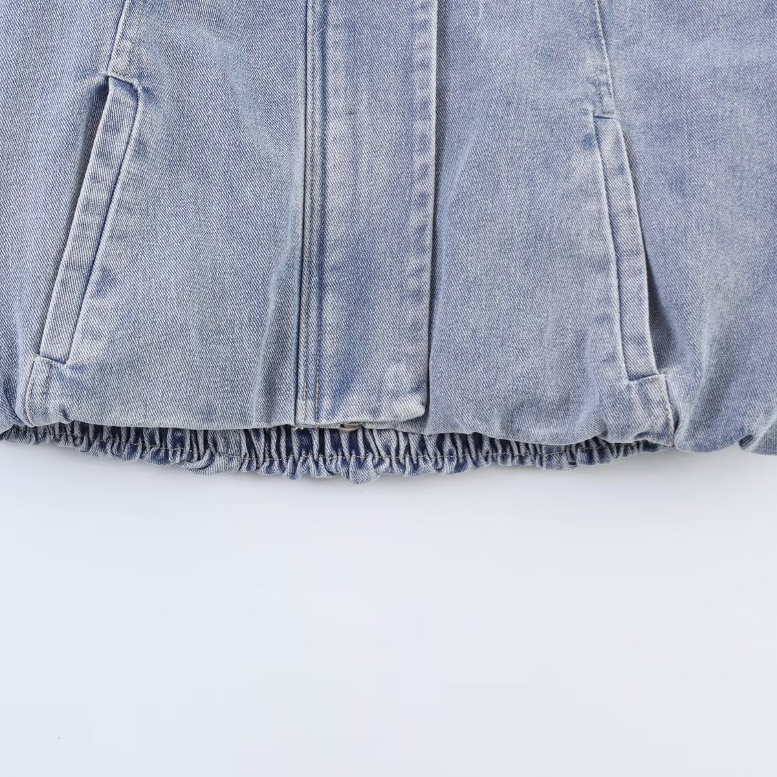 Blouson en jean à col montant