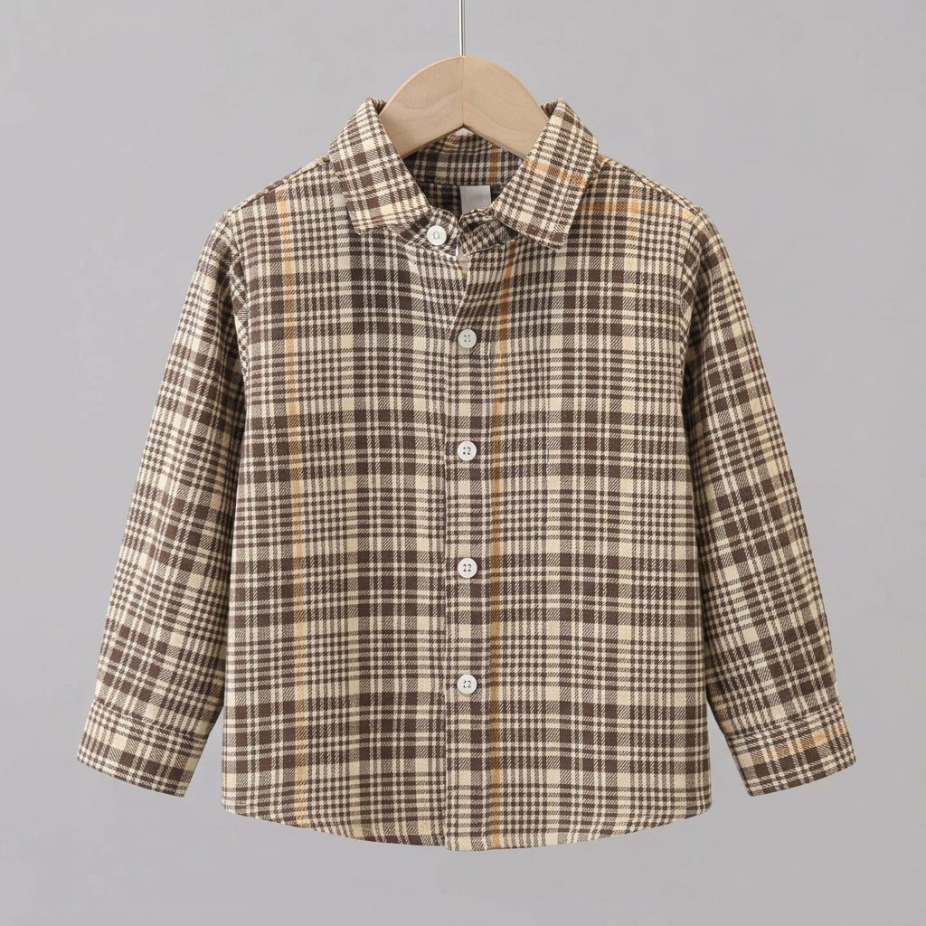 Ensemble décontracté deux pièces  avec chemise à carreaux