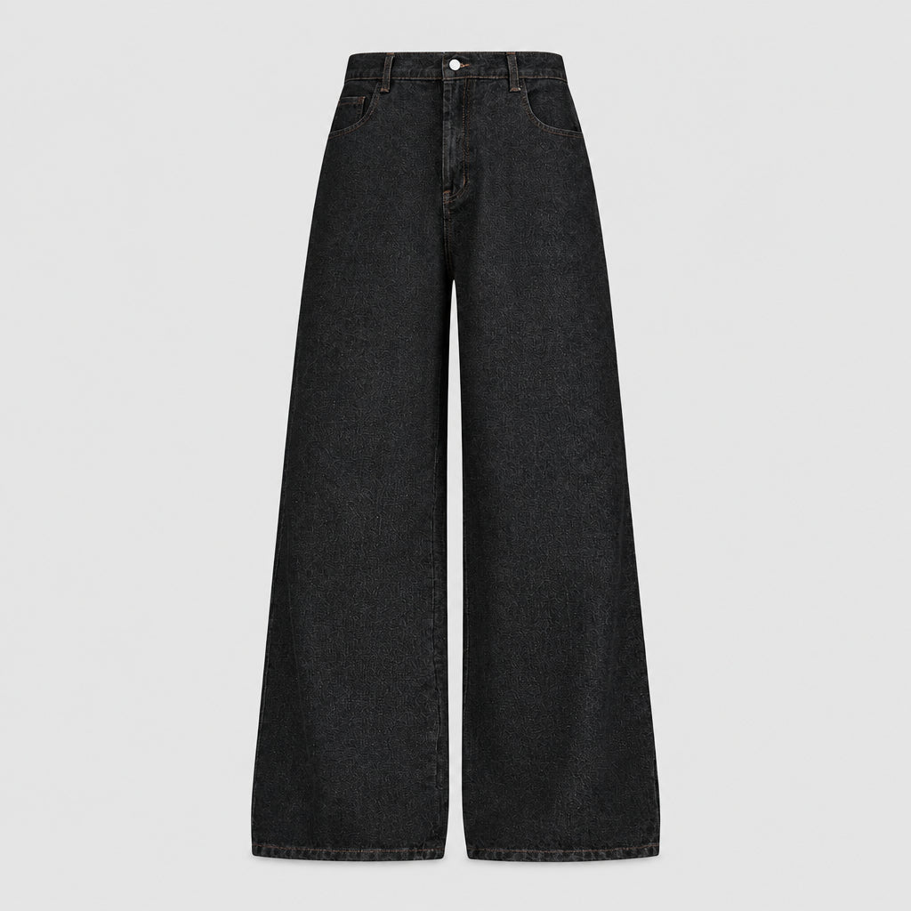 Jean droit et ample en denim brut vintage