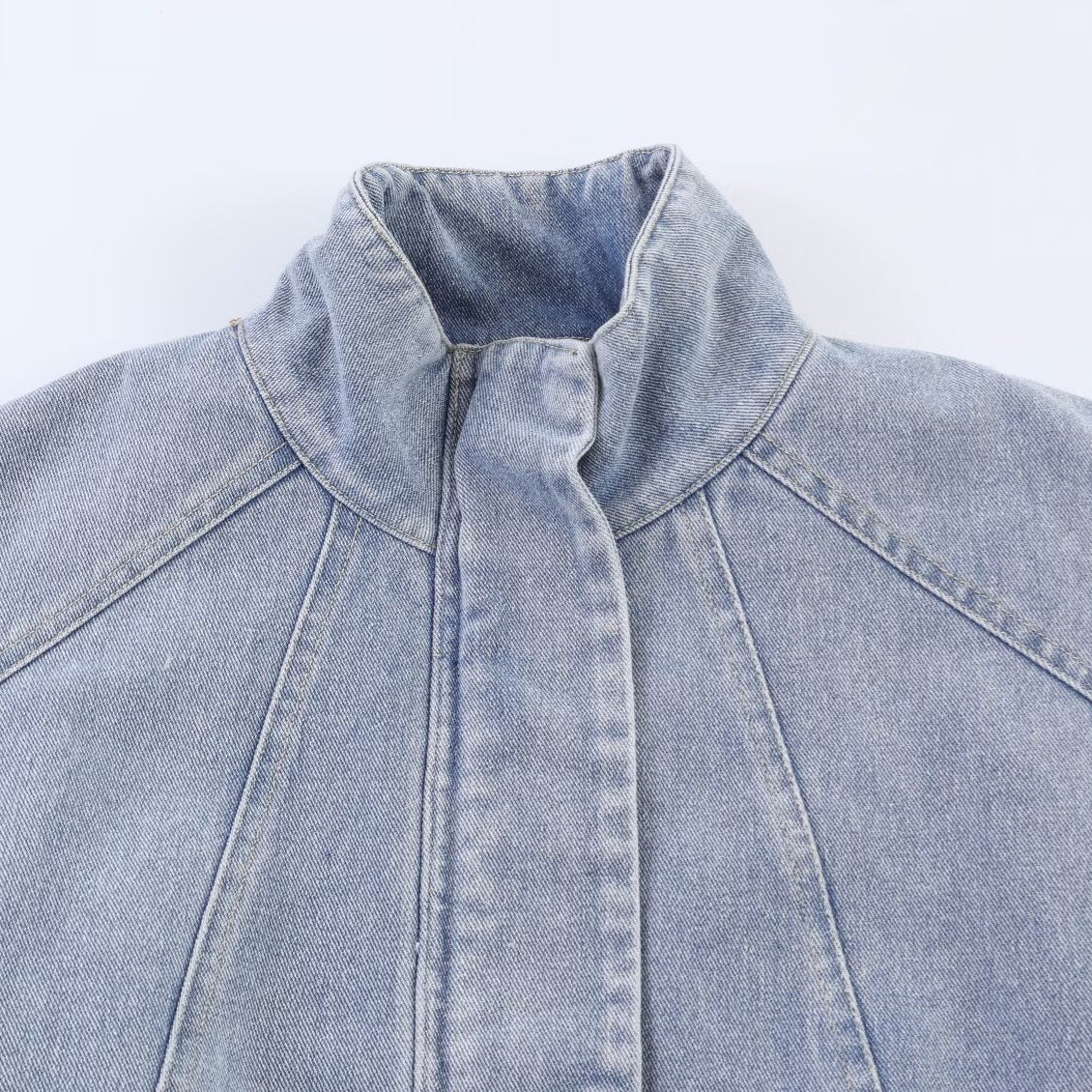 Blouson en jean à col montant