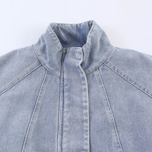 Blouson en jean à col montant