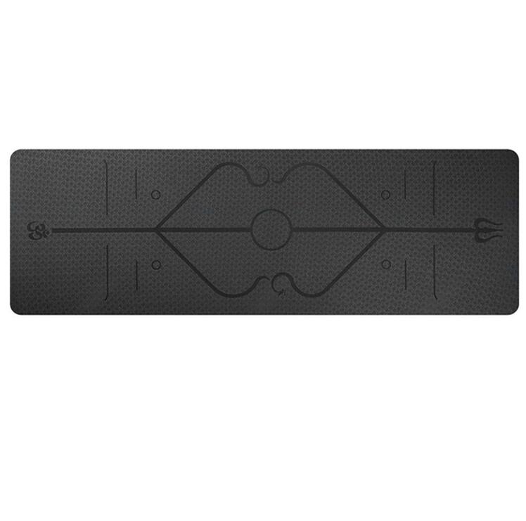 tapis de yoga avec lignes de positionnement, antidérapant