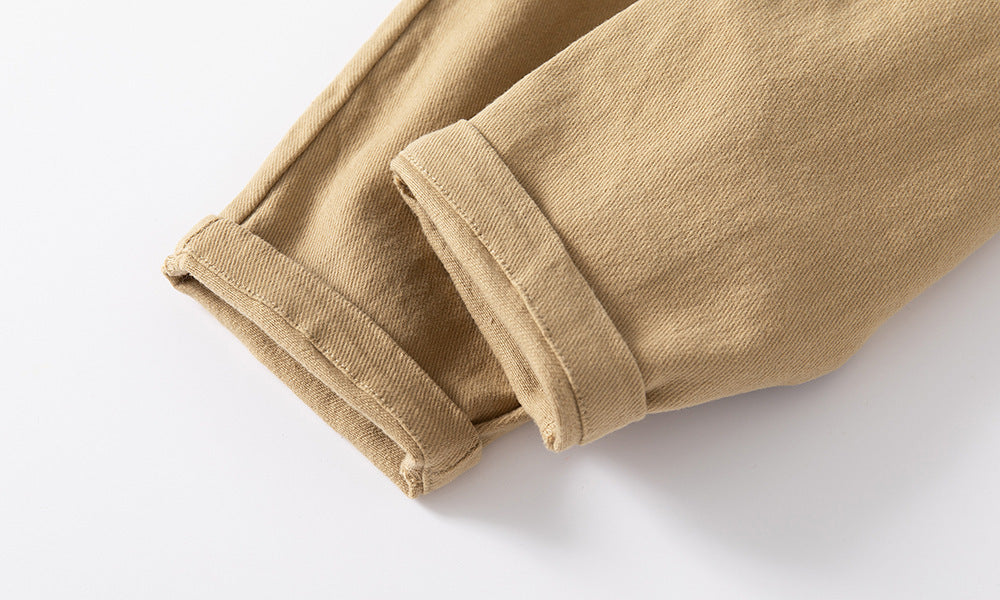 Pantalon long décontracté pour enfants, couleur unie, à lettres, pour petits et jeunes enfants.
