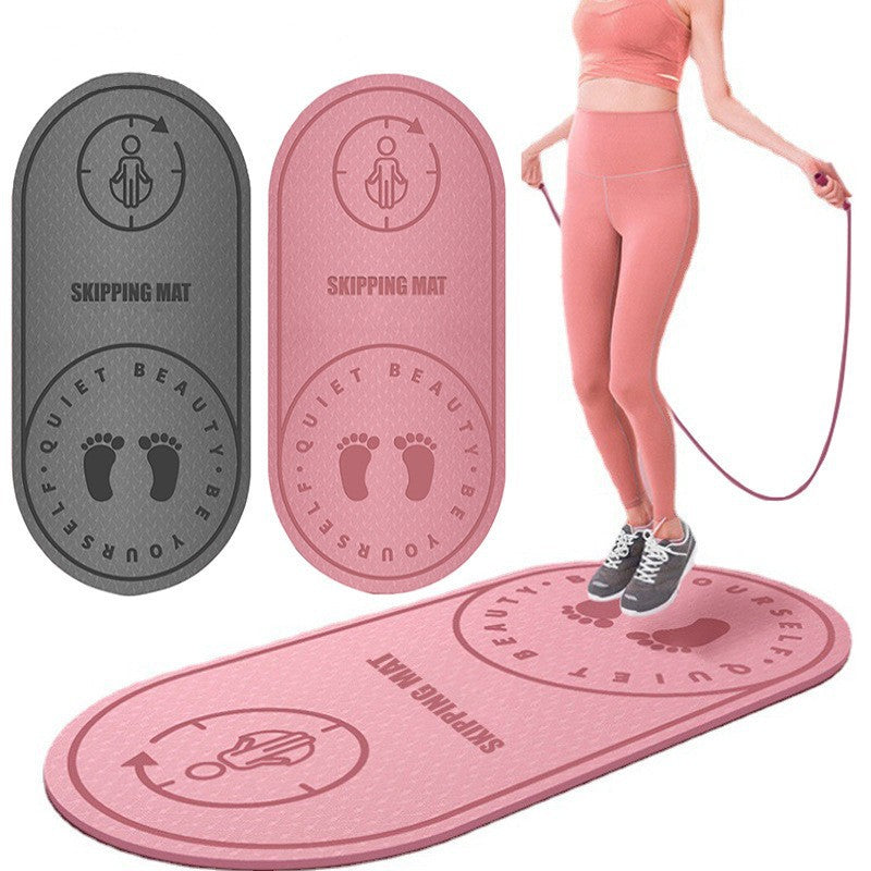 Tapis de corde à sauter plus grand, antidérapant, pour exercices d'intérieur et d'extérieur, avec support pour corde à sauter.