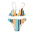 Ensemble bikini à rayures arc-en-ciel