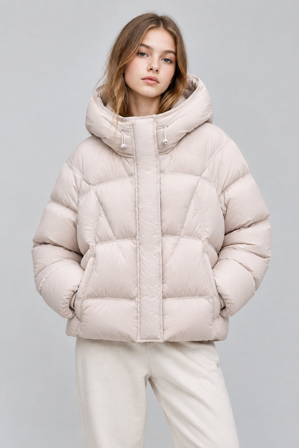 Veste zippée à manches longues et capuche