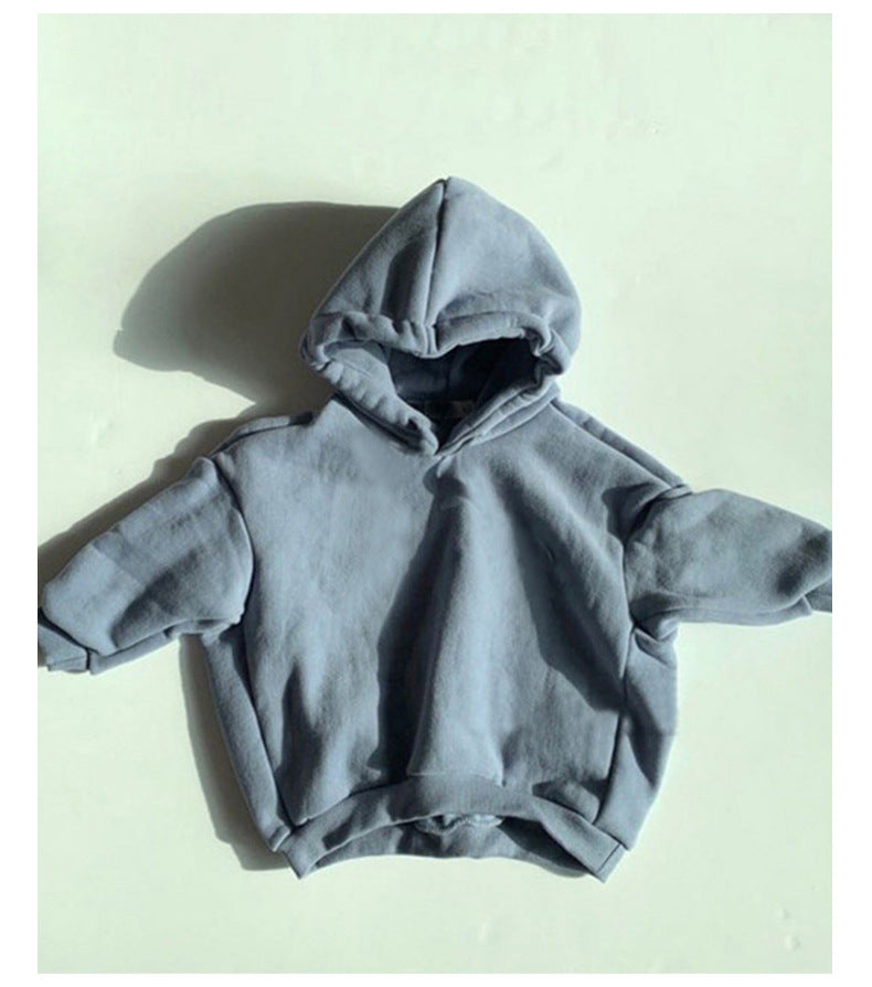 Sweat à capuche décontracté, chaud et ample, en flanelle