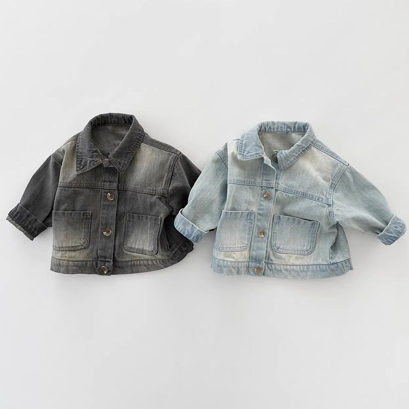 Veste en jean délavé
