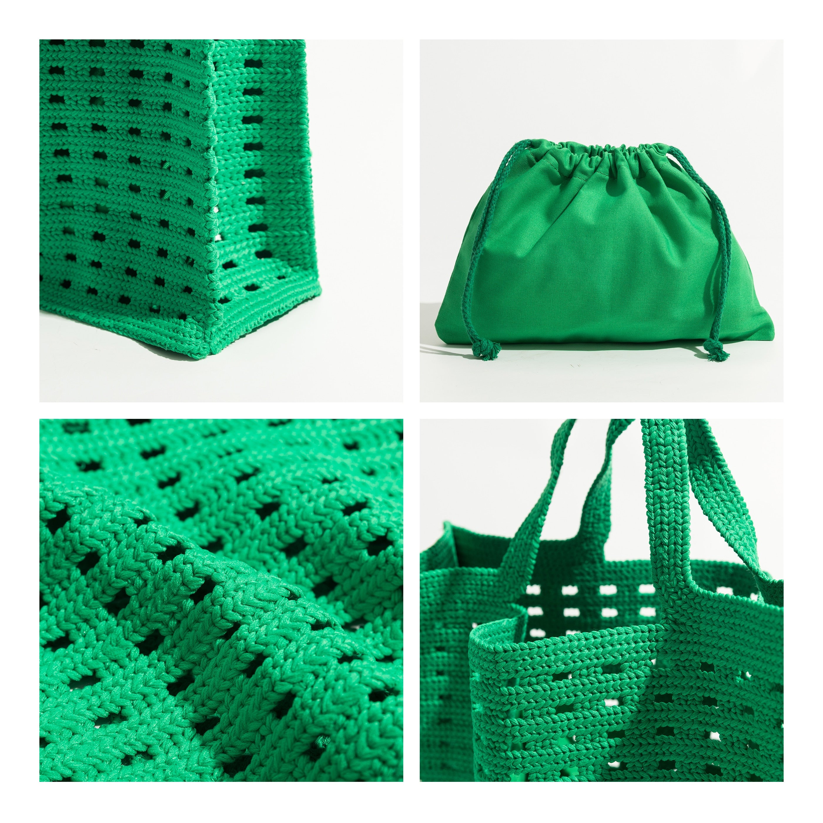 Sac tissé neuf, motif gaufré ajouré, fait main, couleur bonbon, grande capacité, sac à main polyvalent pour femme