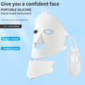 Masque de beauté en silicone pour le visage avec technologie LED photonique (lumière rouge et bleue) – Grand modèle row light spectrometer