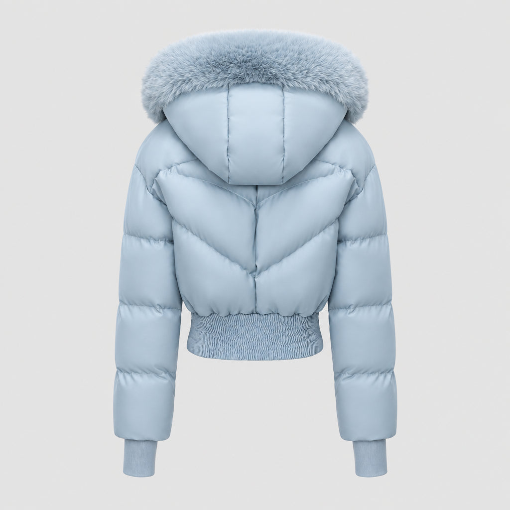 Veste courte à capuche amovible