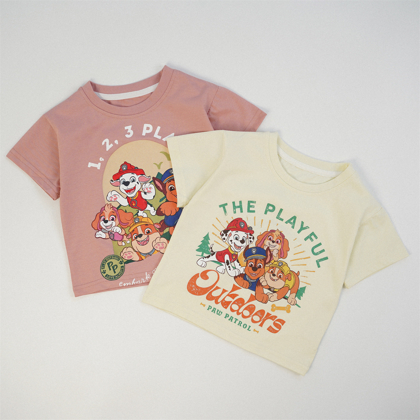 T-shirt à manches courtes pour enfants, imprimé dessin animé
