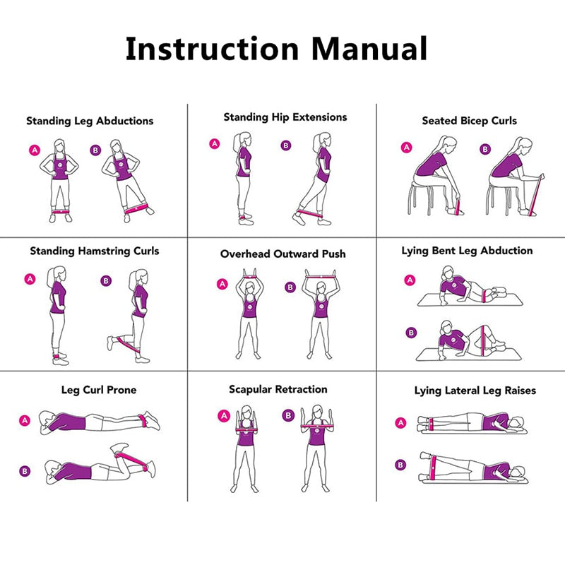 Bandes de résistance pour yoga, crossfit et entraînement
