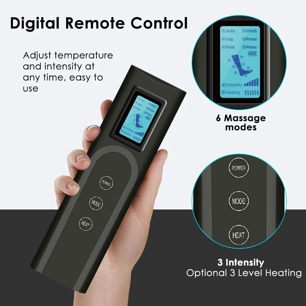 Appareil de massage chauffant électrique pour soulager les douleurs musculaires (pieds, genoux, mollets)