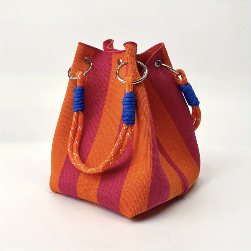 Sac seau, sac tissé, sac à main tricoté, sac bandoulière