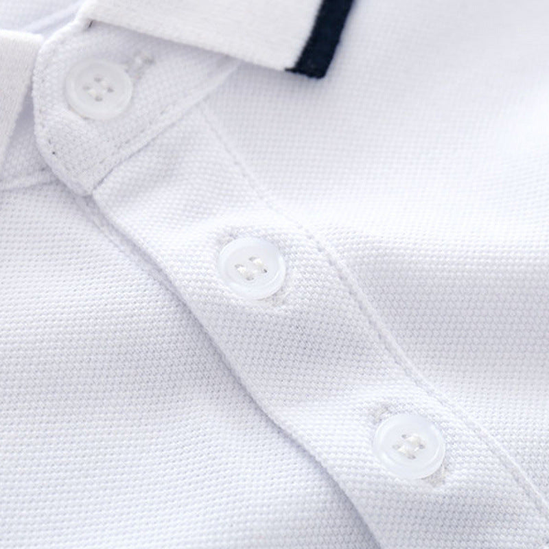Ensemble d'été pour garçon en coton : polo à manches courtes avec col et short