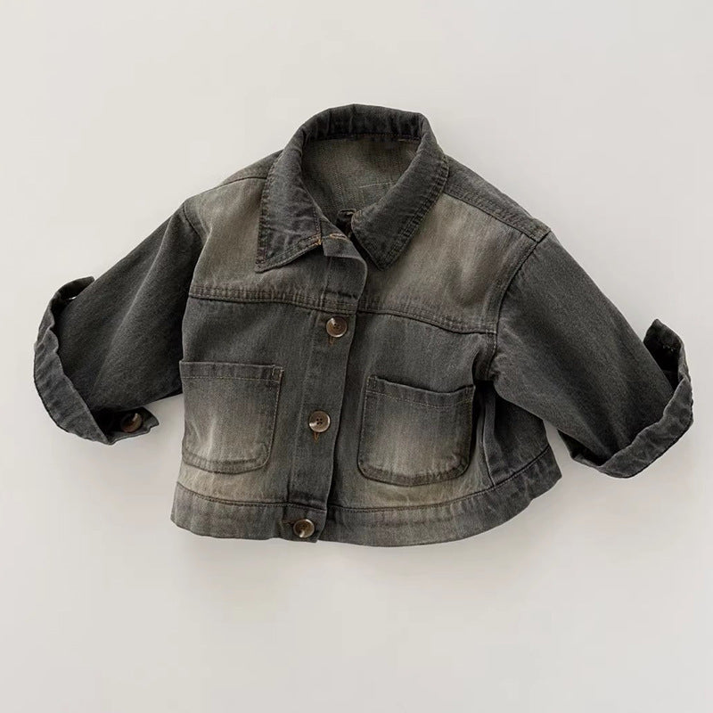 Veste en jean délavé