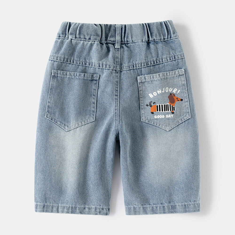 Short en jean décontracté pour garçon